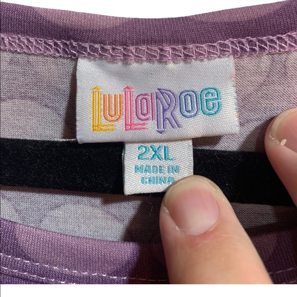 LuLaRoe Carly Purple Polka Dot 2XL NWOT - Picture 7 of 8